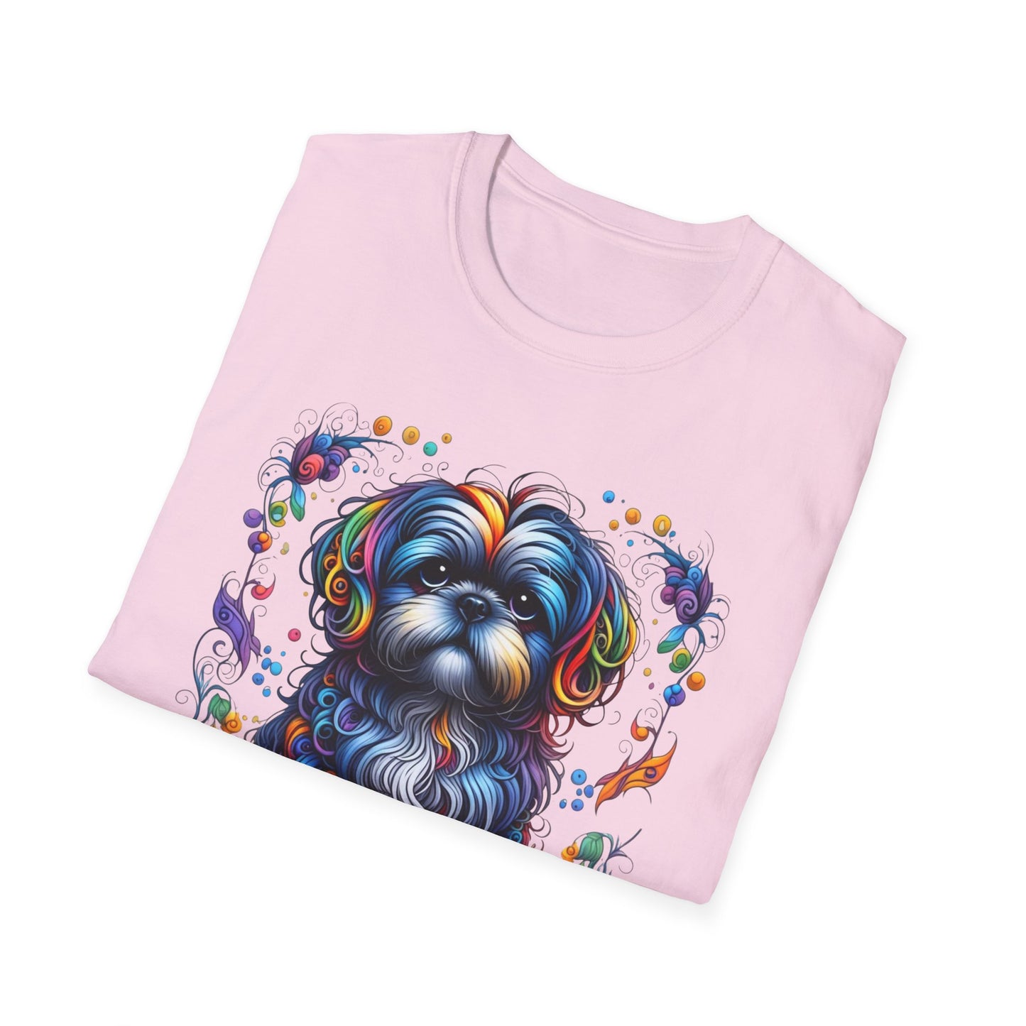 Colorful Shih Tzu Unisex Graphic T-Shirt
