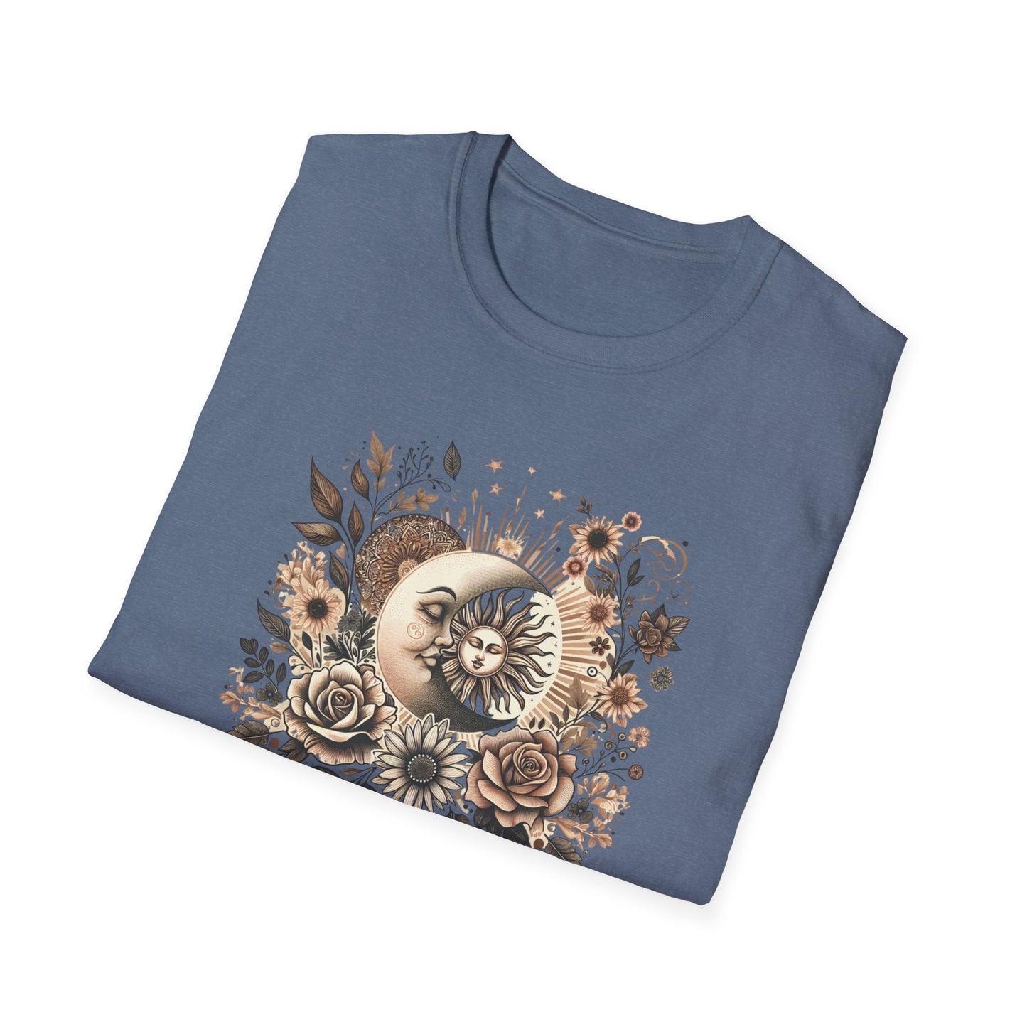 Boho Floral Moon Unisex Graphic T-Shirt