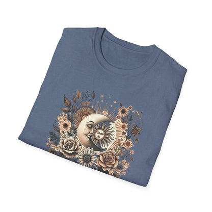 Boho Floral Moon Unisex Graphic T-Shirt