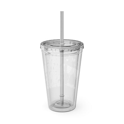Save Water Drink Wine 16oz Insulated Tumbler with Straw