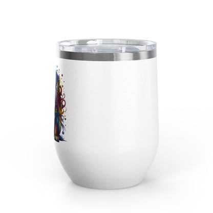 Colorful Bulldog 12oz. Insulated Wine Tumbler