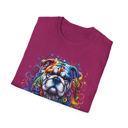 Colorful Bulldog Unisex Graphic Tee