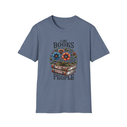 Books More Than People Unisex Graphic T-Shirt