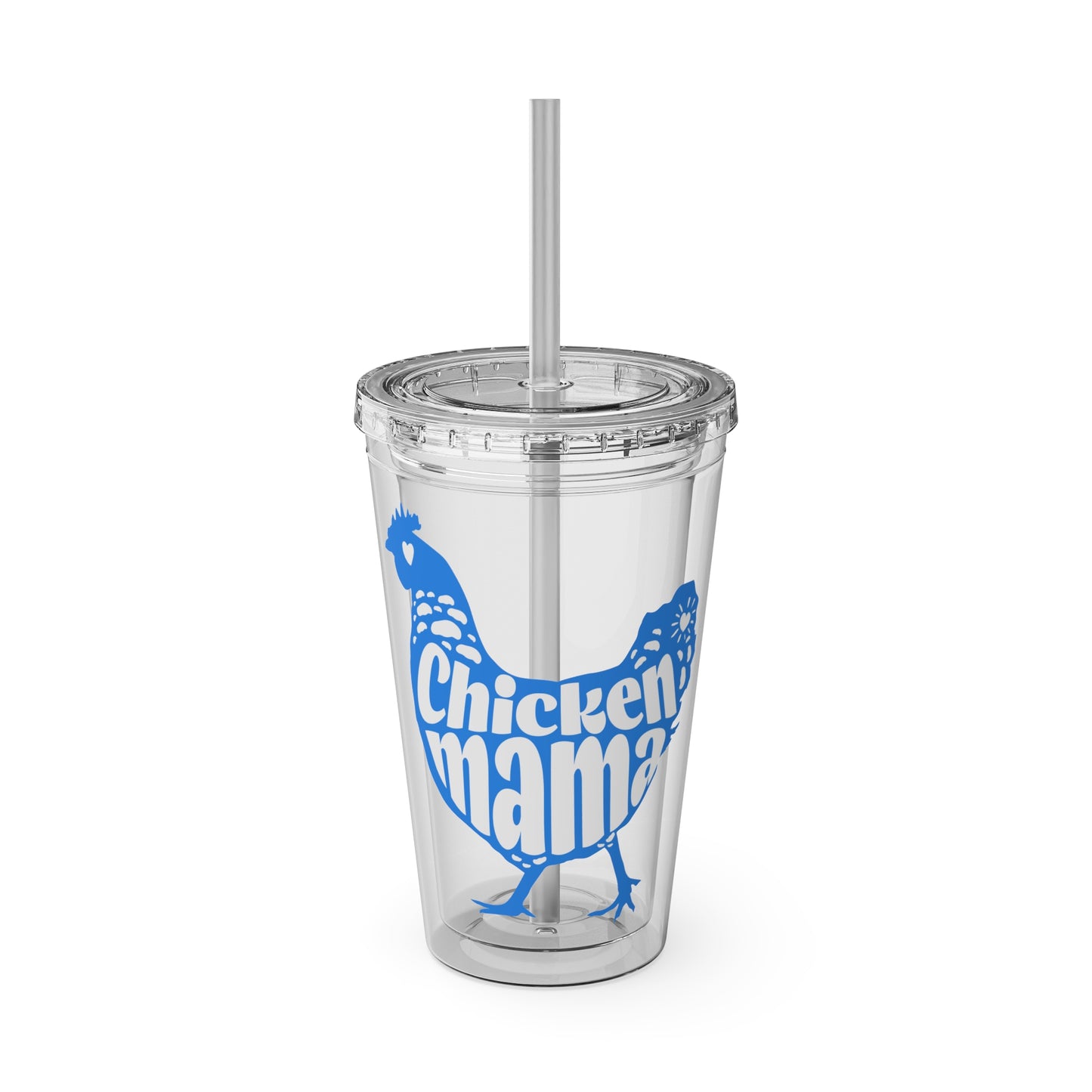 Chicken Mama 16oz Insulated Tumbler with Straw