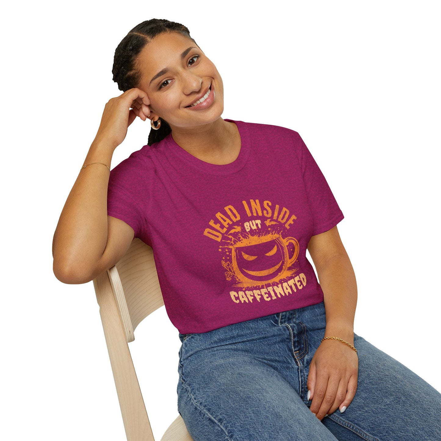 Dead Inside But Caffeinated Unisex Graphic T-Shirt