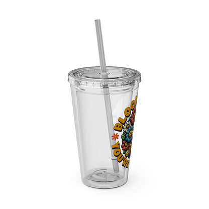 Bloom Where You’re Planted 16oz Insulated Tumbler with Straw