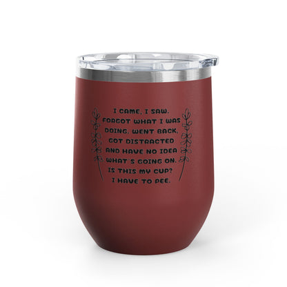 Scatterbrain 12oz Insulated Wine Tumbler