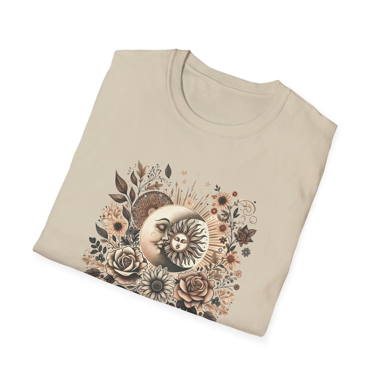 Boho Floral Moon Unisex Graphic T-Shirt