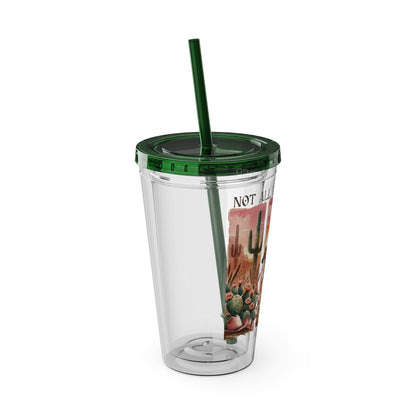 Not All Who Wander Are Lost 16oz Insulated Tumbler with Straw