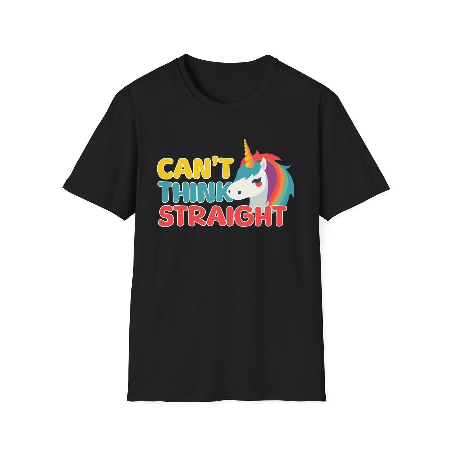 Unicorn Can't Think Straight Unisex Graphic T-Shirt