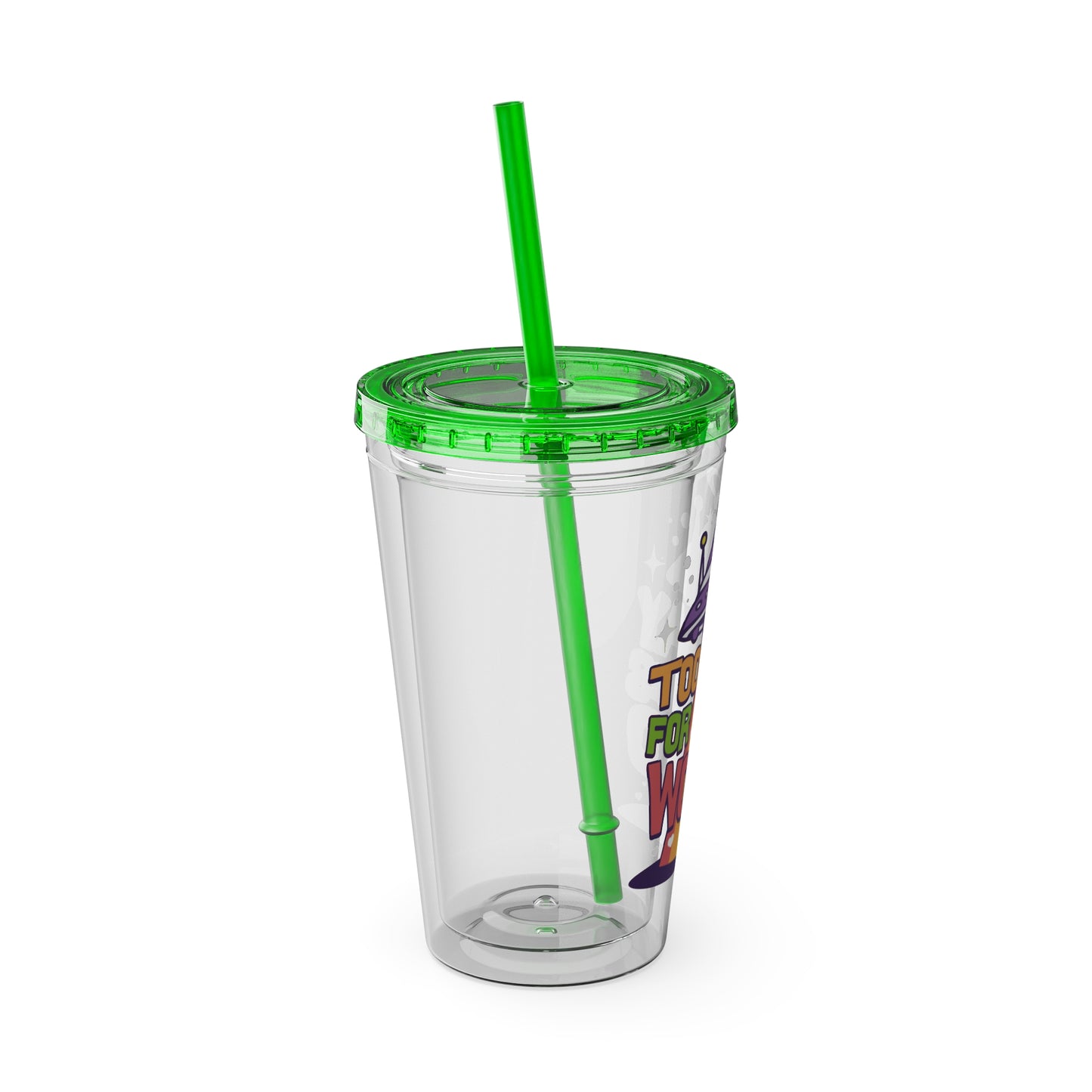 Too Gay for This World 16oz. Insulated Tumbler with Straw