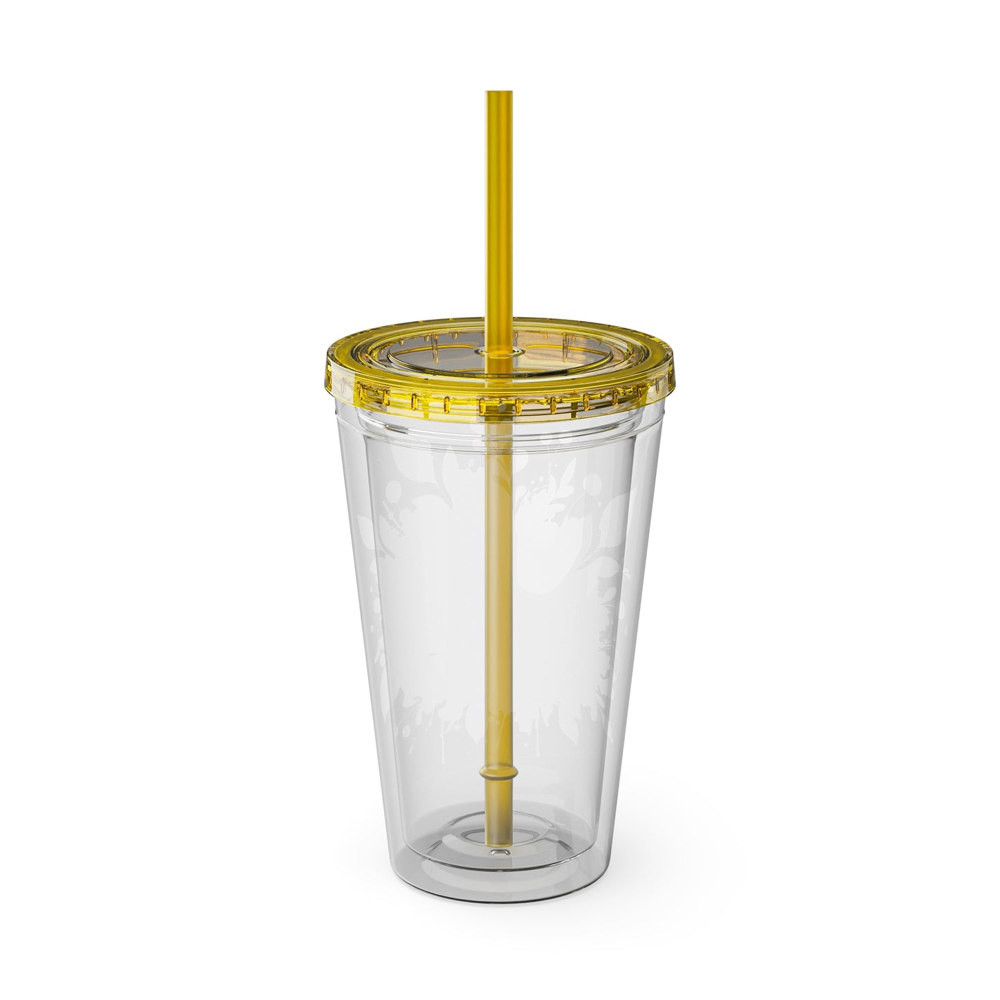 Rainbow Floral Explosion 16oz. Insulated Tumbler with Straw