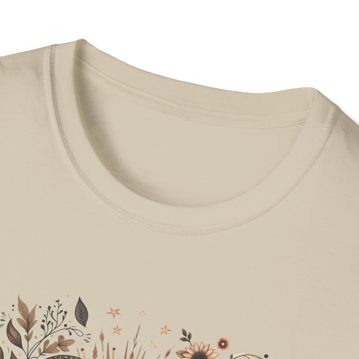 Boho Floral Moon Unisex Graphic T-Shirt