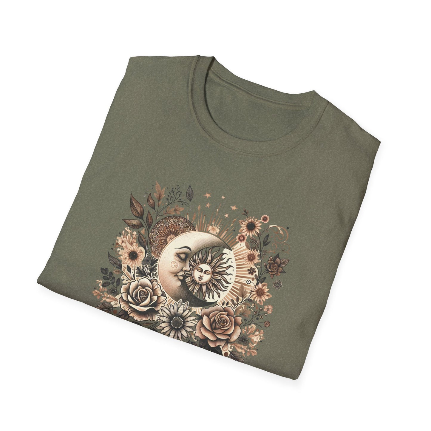 Boho Floral Moon Unisex Graphic T-Shirt