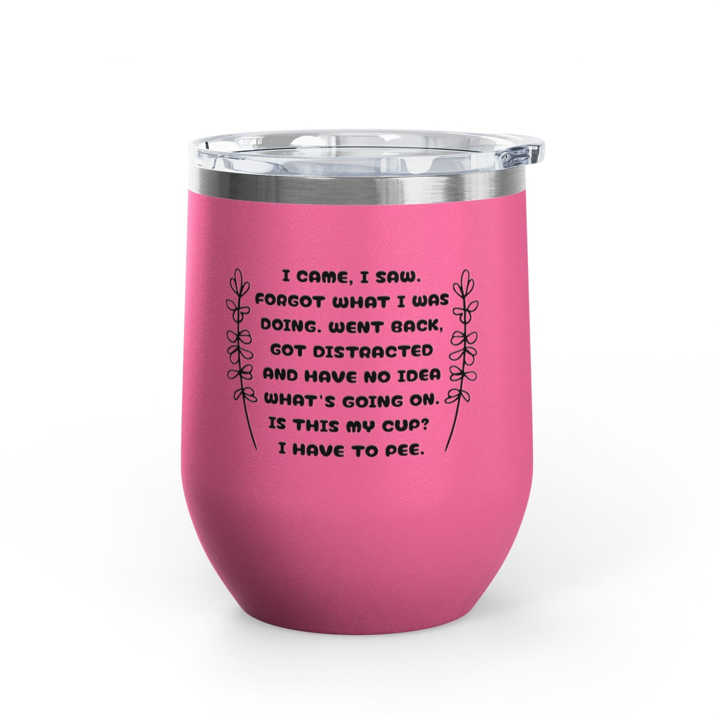 Scatterbrain 12oz Insulated Wine Tumbler