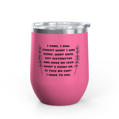 Scatterbrain 12oz Insulated Wine Tumbler