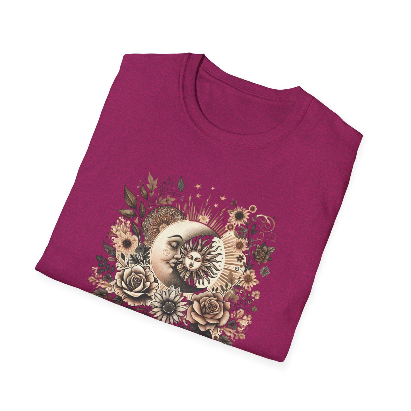 Boho Floral Moon Unisex Graphic T-Shirt