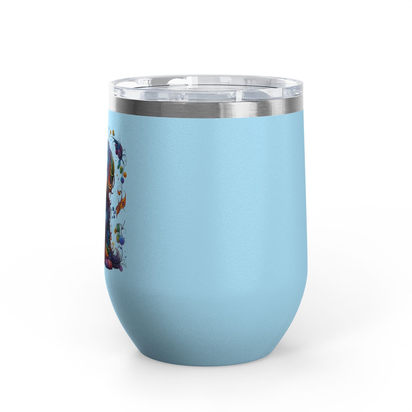 Colorful Shih Tzu 12oz Insulated Wine Tumbler