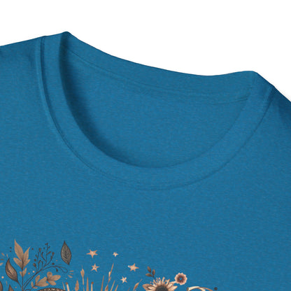 Boho Floral Moon Unisex Graphic T-Shirt