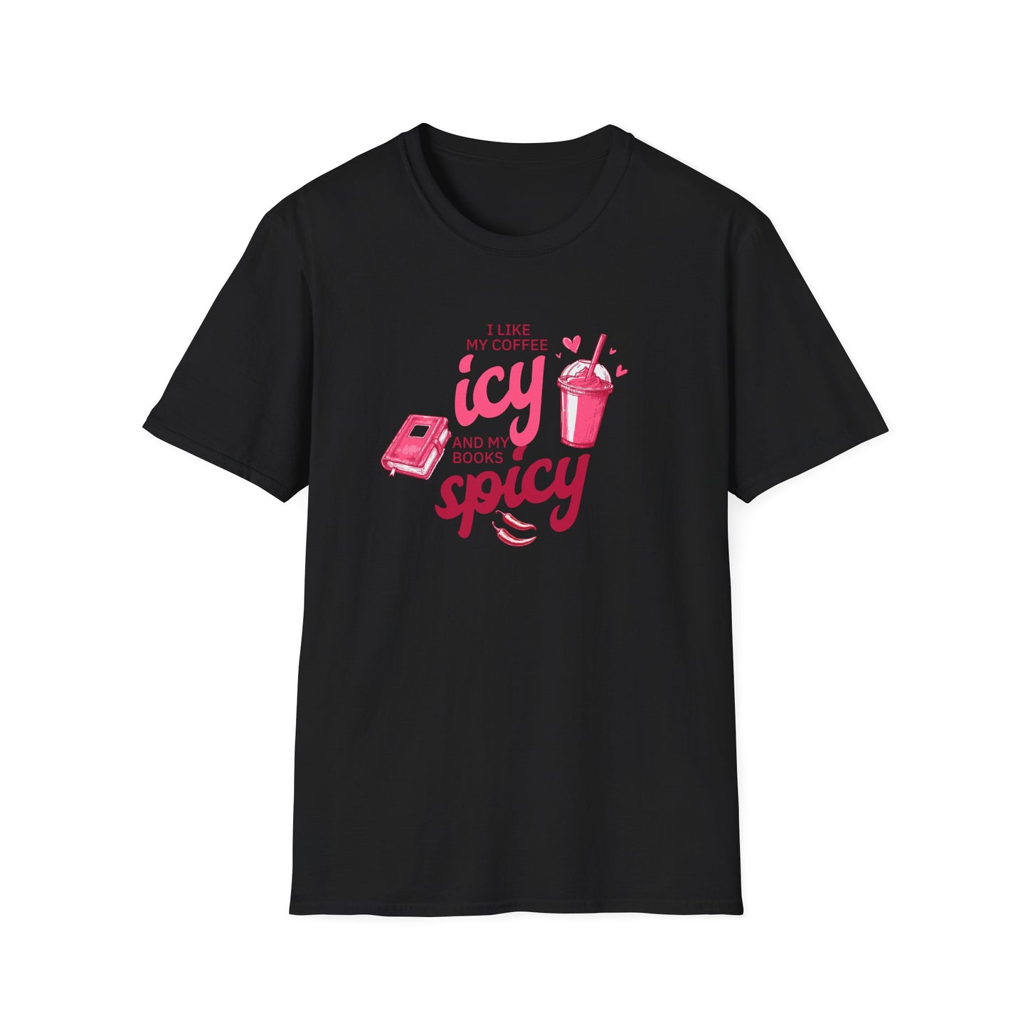 Icy Coffee & Spicy Book Lover Unisex T-Shirt