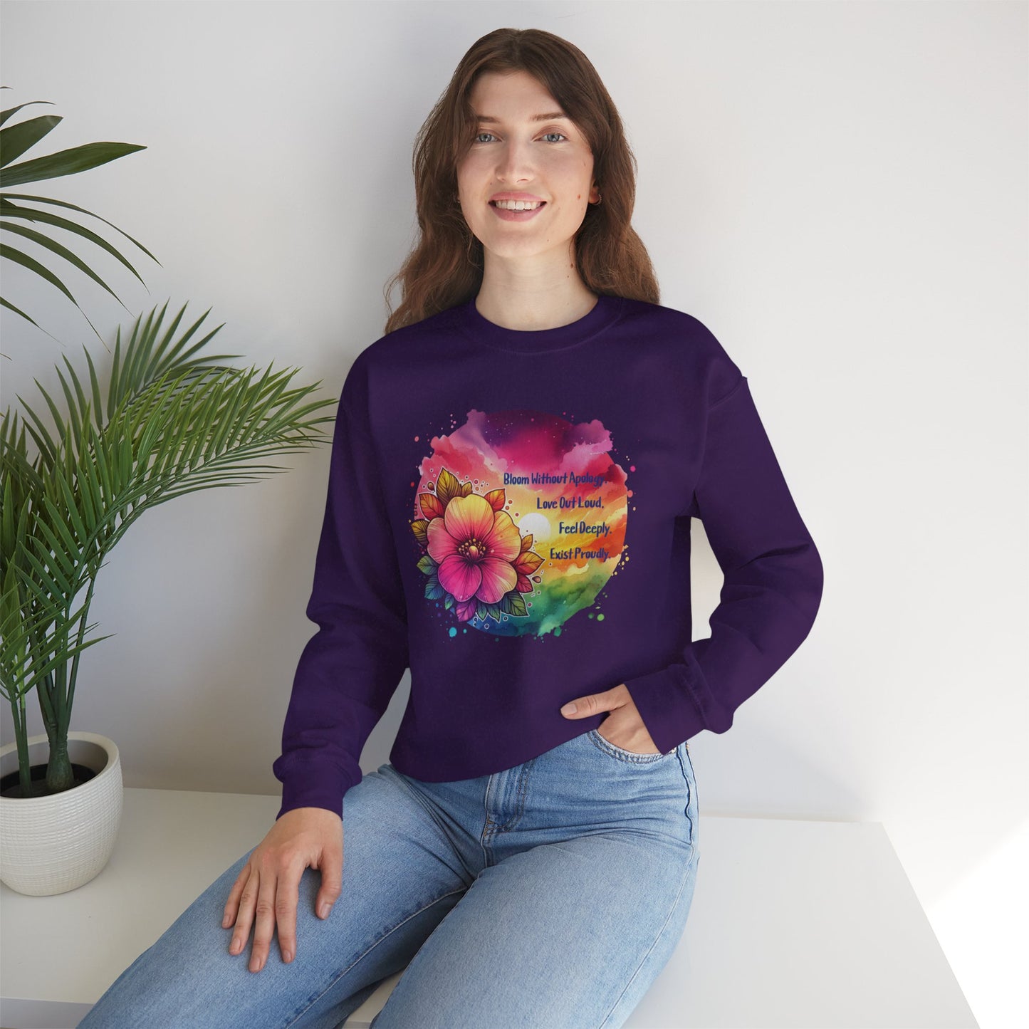 Bloom Without Apology Unisex Crewneck Sweatshirt