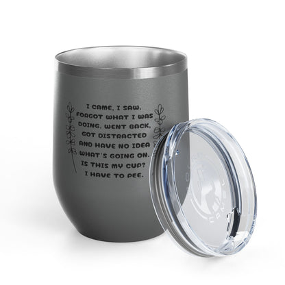 Scatterbrain 12oz Insulated Wine Tumbler