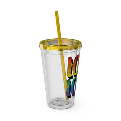 Love is Love Rainbow 16oz. Insulated Tumbler with Straw
