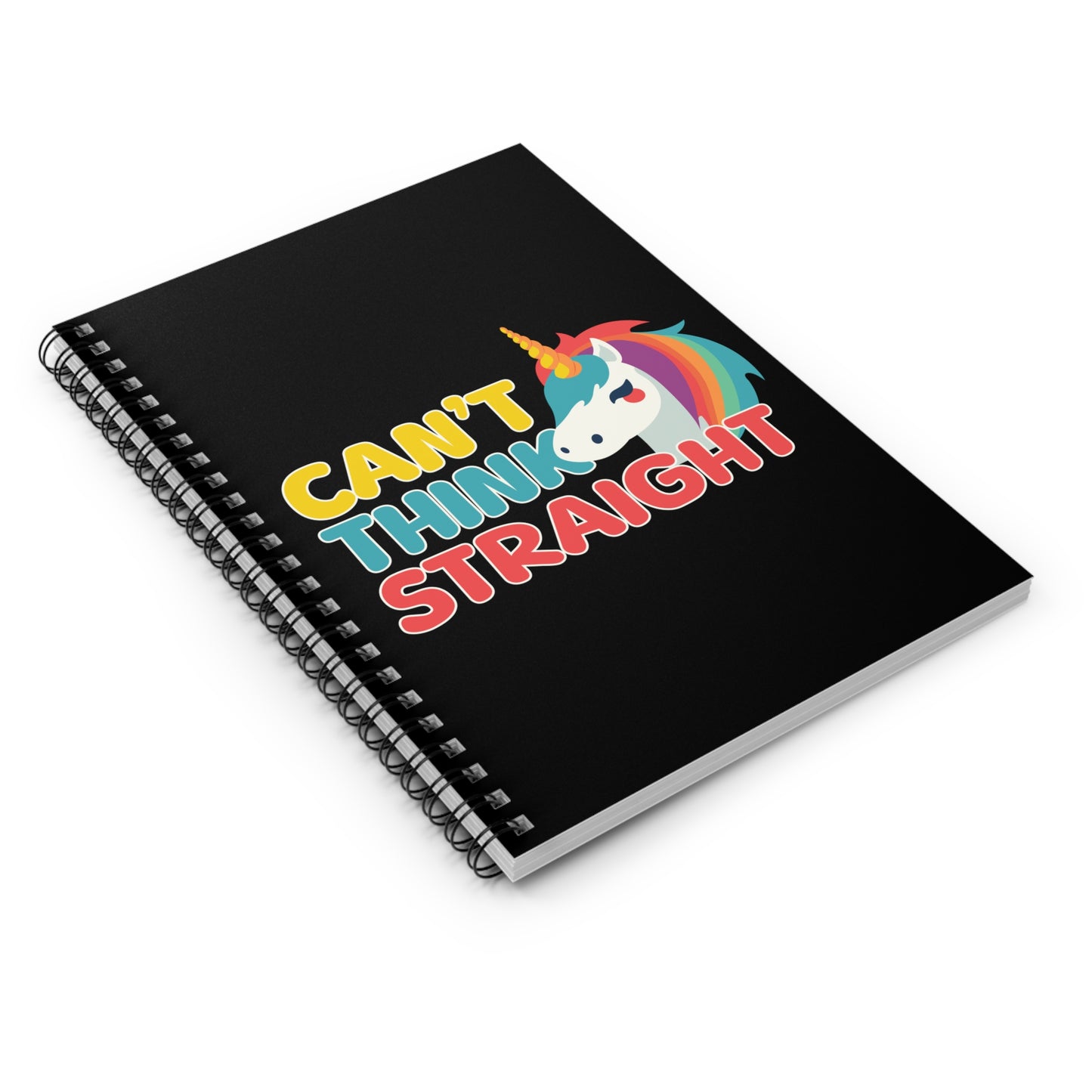 Unicorn Can't Think Straight Spiral Journal Notebook