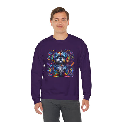 Colorful Shih Tzu Unisex Crewneck Sweatshirt