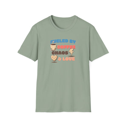 Fueled by Coffee Chaos & Love Unisex T-Shirt