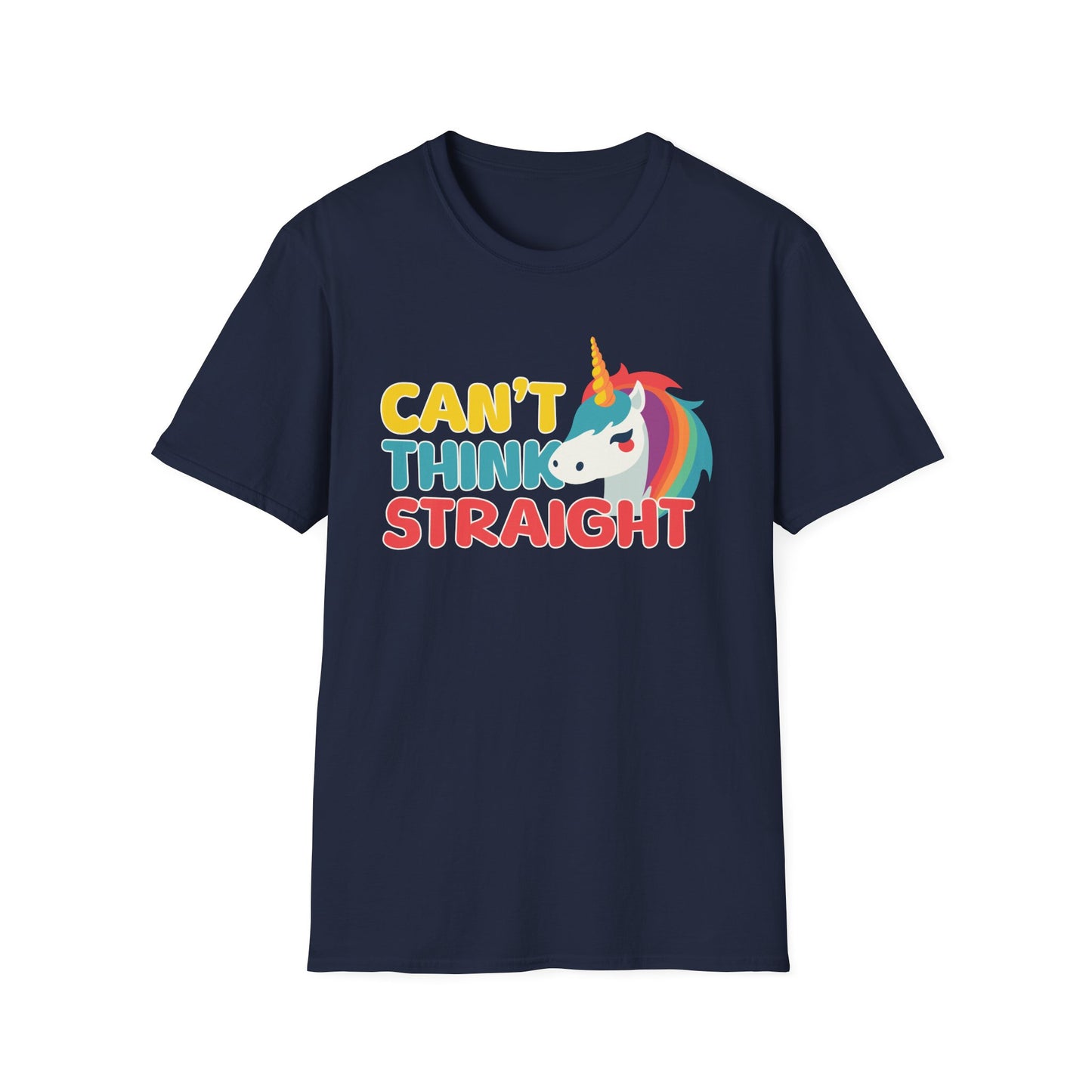 Unicorn Can't Think Straight Unisex Graphic T-Shirt