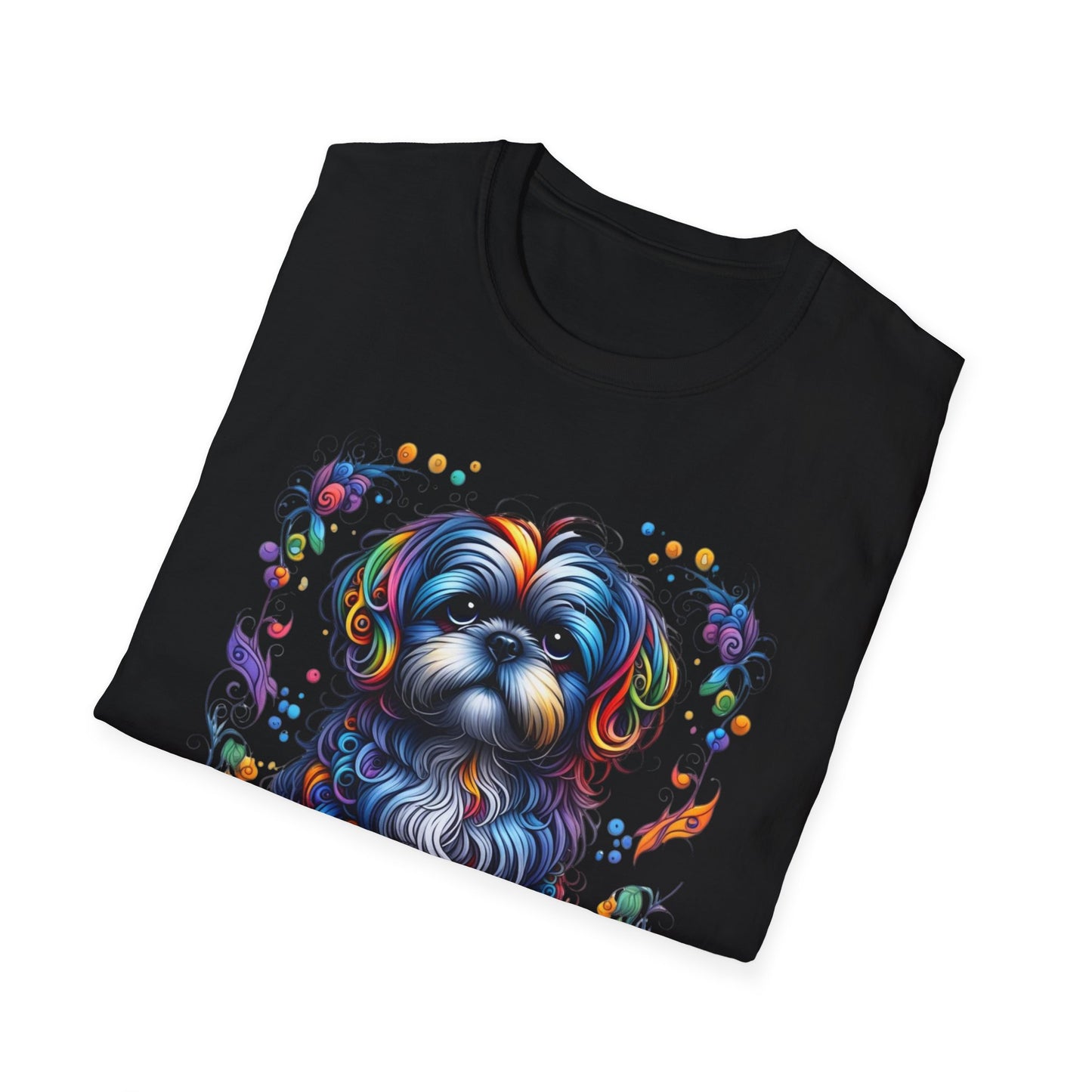 Colorful Shih Tzu Unisex Graphic T-Shirt