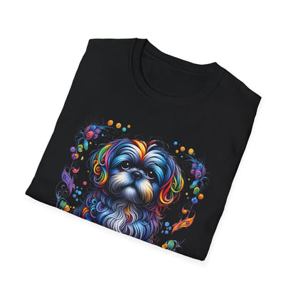 Colorful Shih Tzu Unisex Graphic T-Shirt