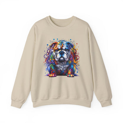 Colorful Bulldog Unisex Crewneck Sweatshirt