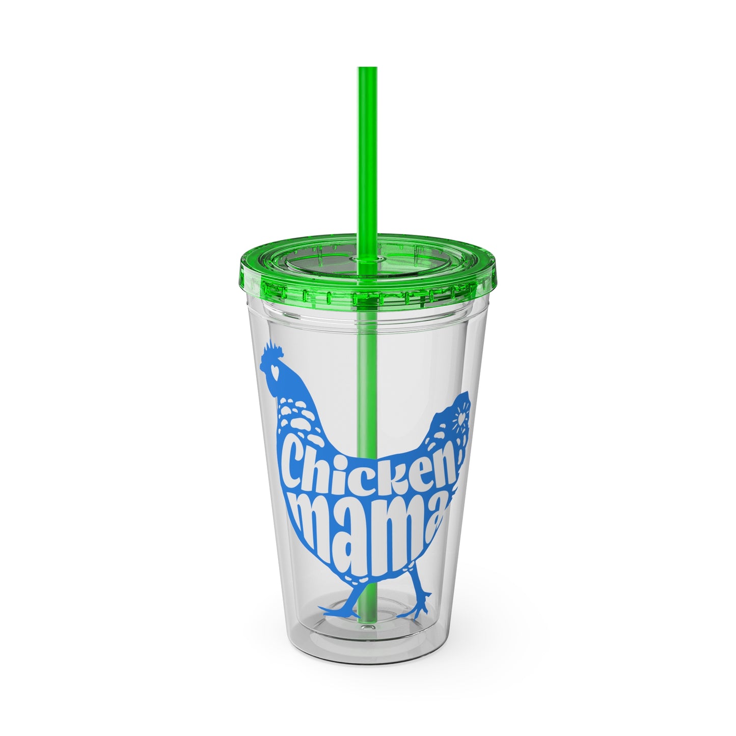 Chicken Mama 16oz Insulated Tumbler with Straw