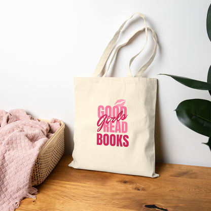 Good Girls Read Books Cotton Canvas Tote Bag
