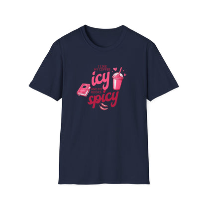 Icy Coffee & Spicy Book Lover Unisex T-Shirt