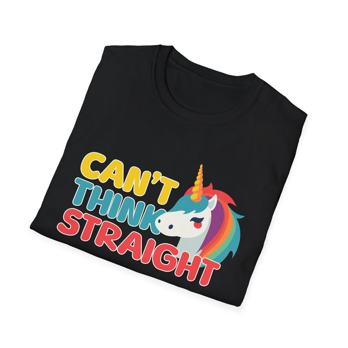 Unicorn Can't Think Straight Unisex Graphic T-Shirt