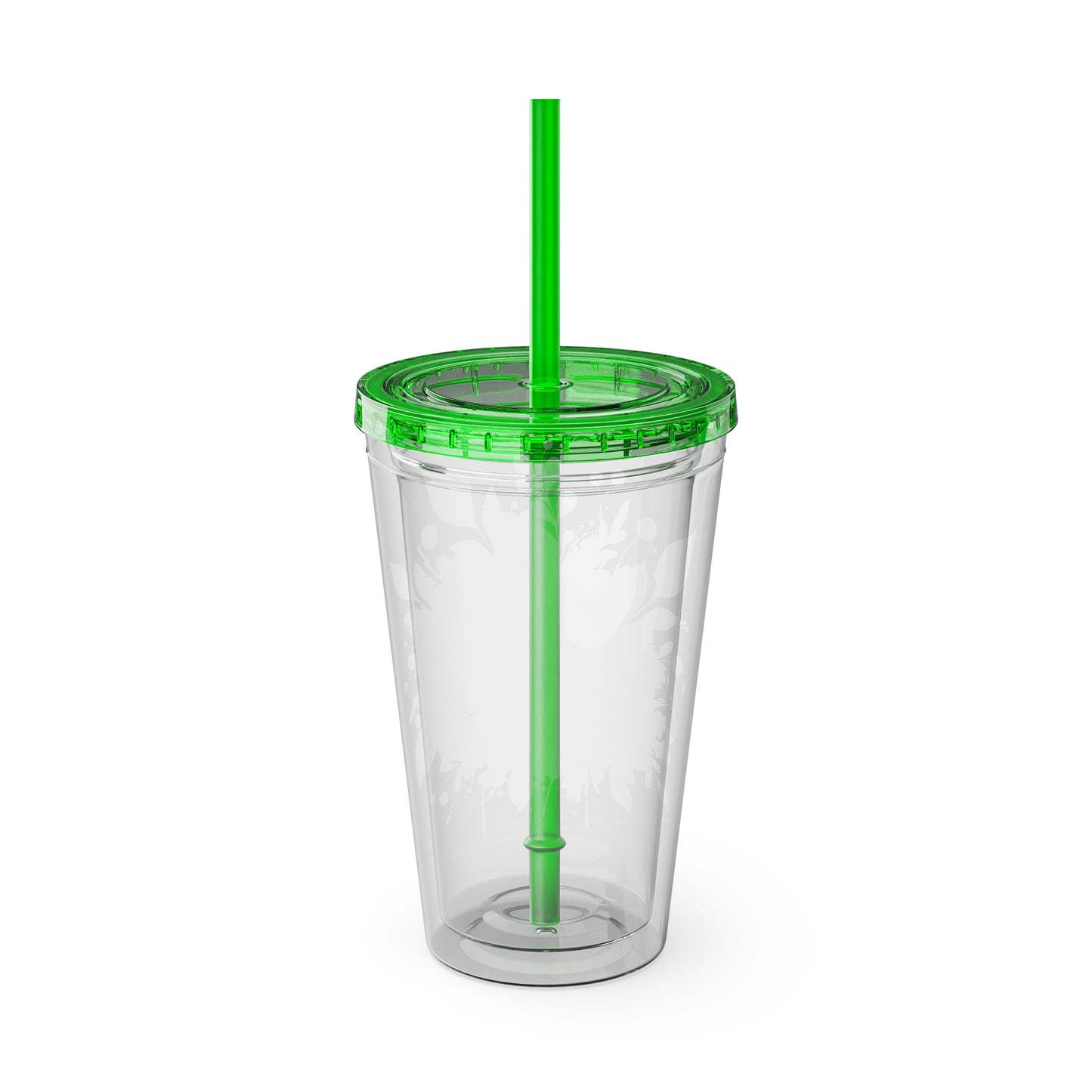Rainbow Floral Explosion 16oz. Insulated Tumbler with Straw