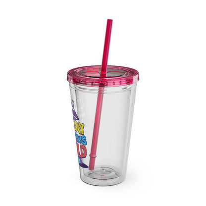 Too Gay for This World 16oz. Insulated Tumbler with Straw