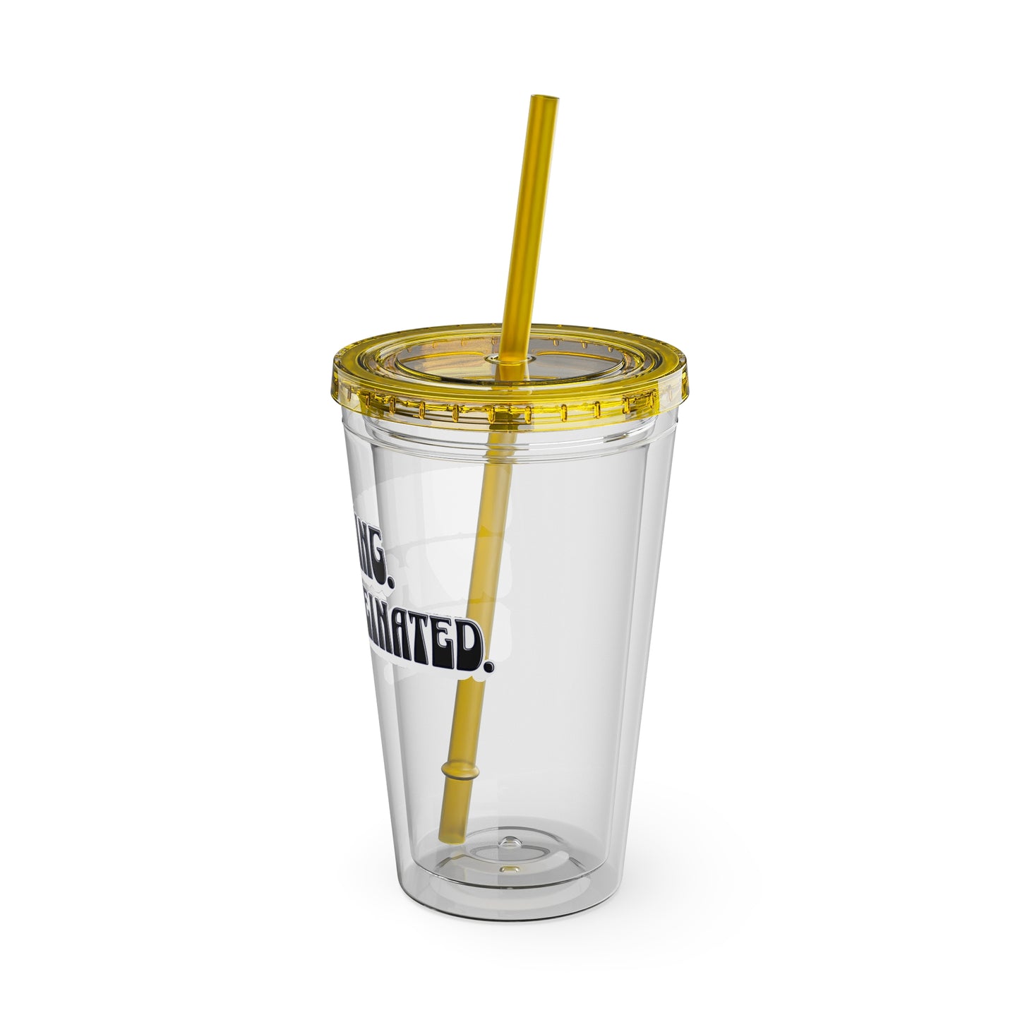 Overthinking. Overcaffeinated. Over It 16oz Insulated Tumbler with Straw