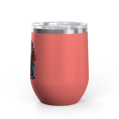 Colorful Bulldog 12oz. Insulated Wine Tumbler