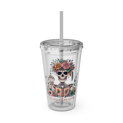 F*ck Off I'm Reading 16oz Tumbler Cup with Straw