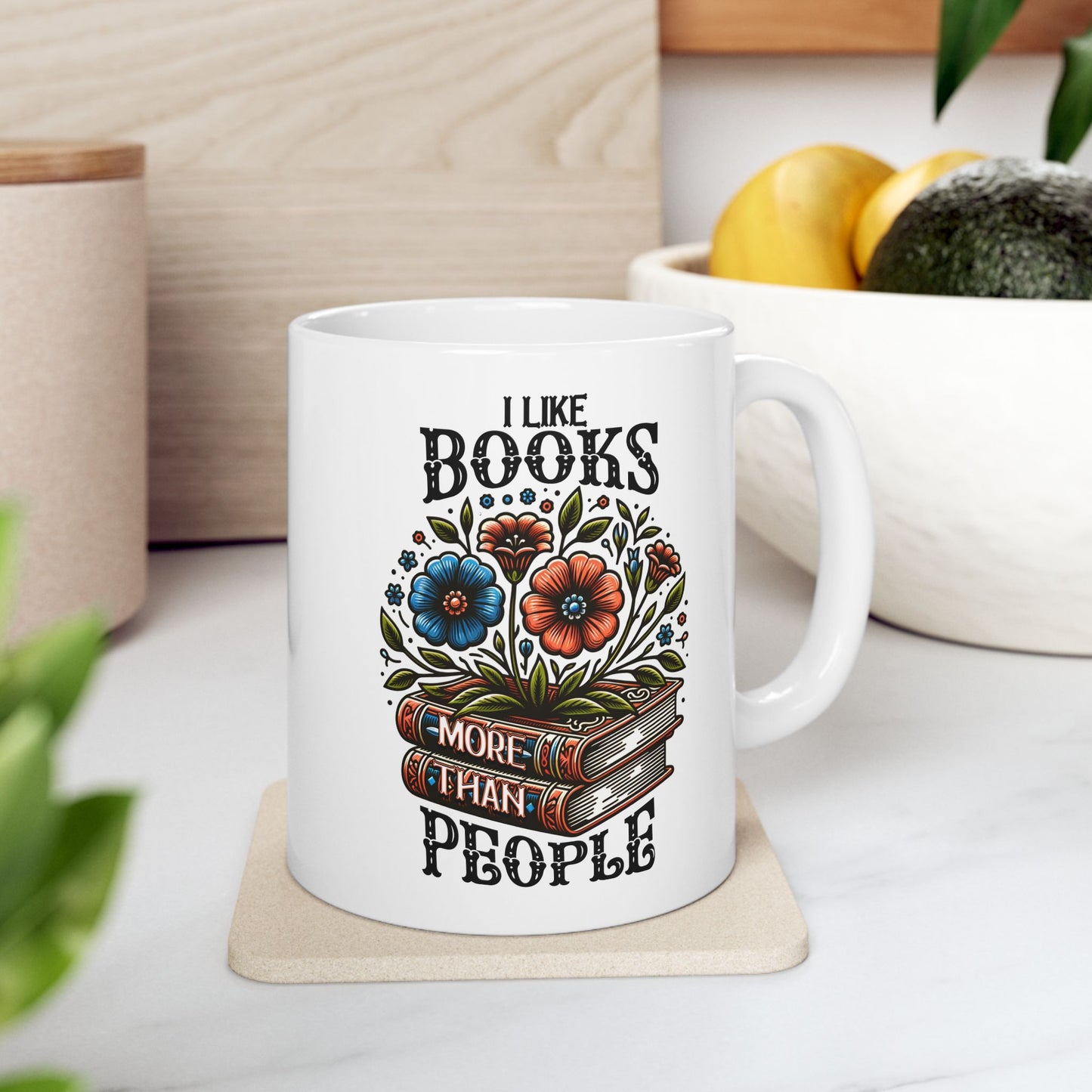 Books More Than People Ceramic Mug