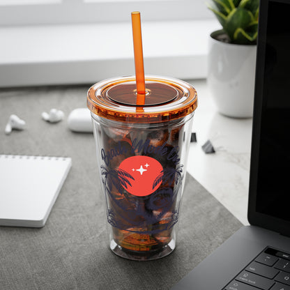 Beach Mode On 16oz Insulated Tumbler with Straw