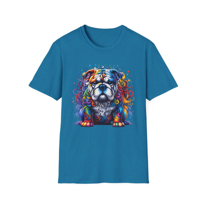 Colorful Bulldog Unisex Graphic Tee