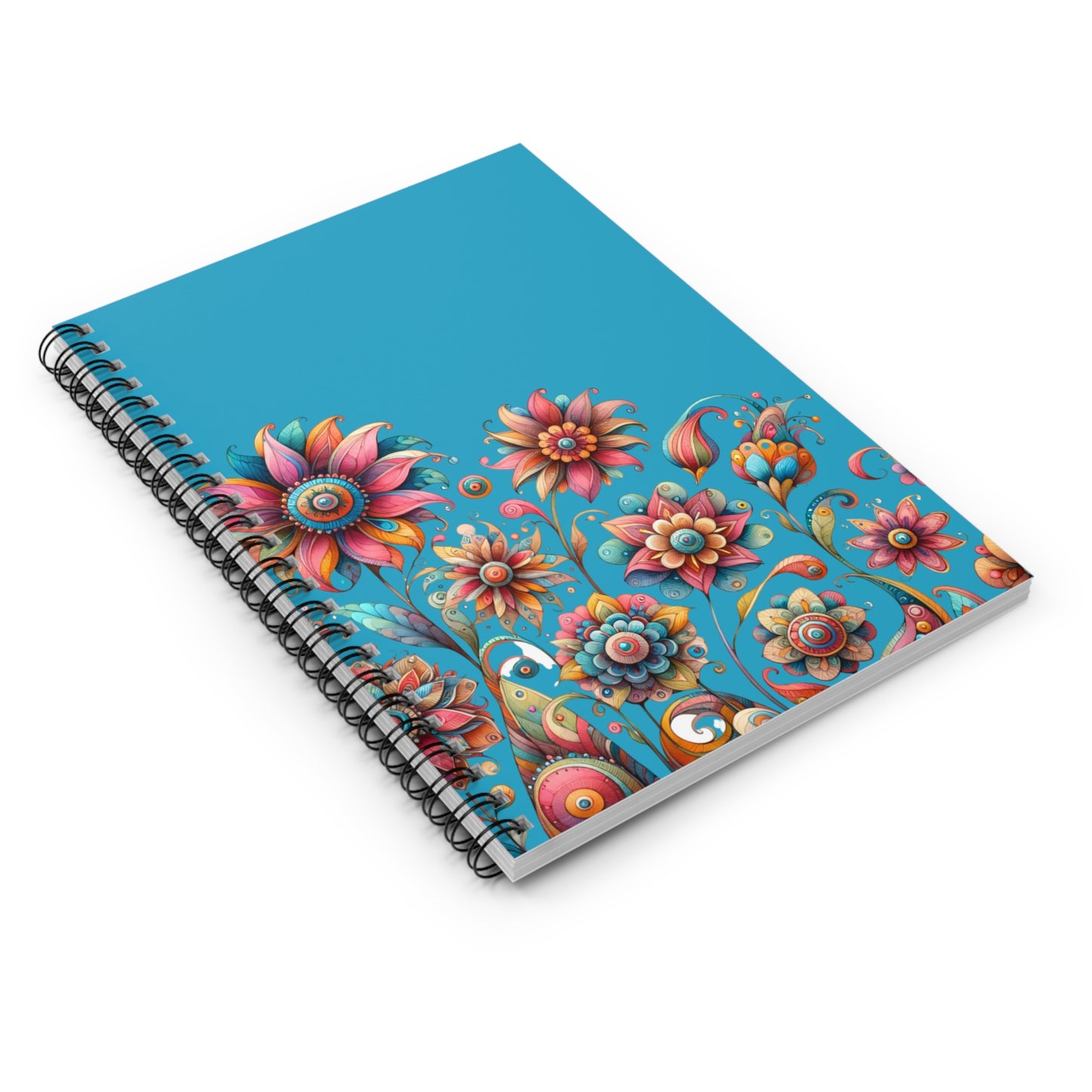 Vibrant Floral Spiral Journal Notebook