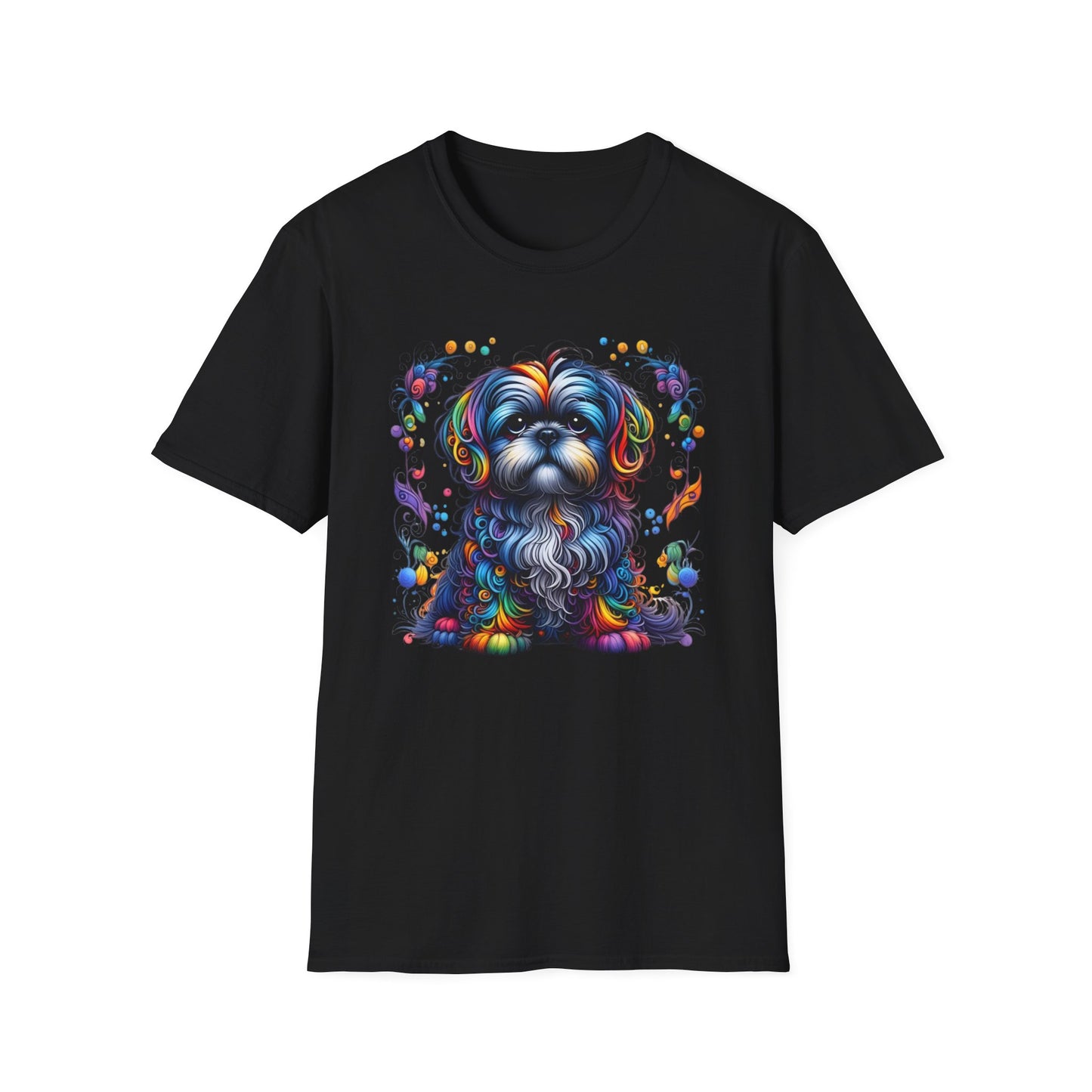 Colorful Shih Tzu Unisex Graphic T-Shirt