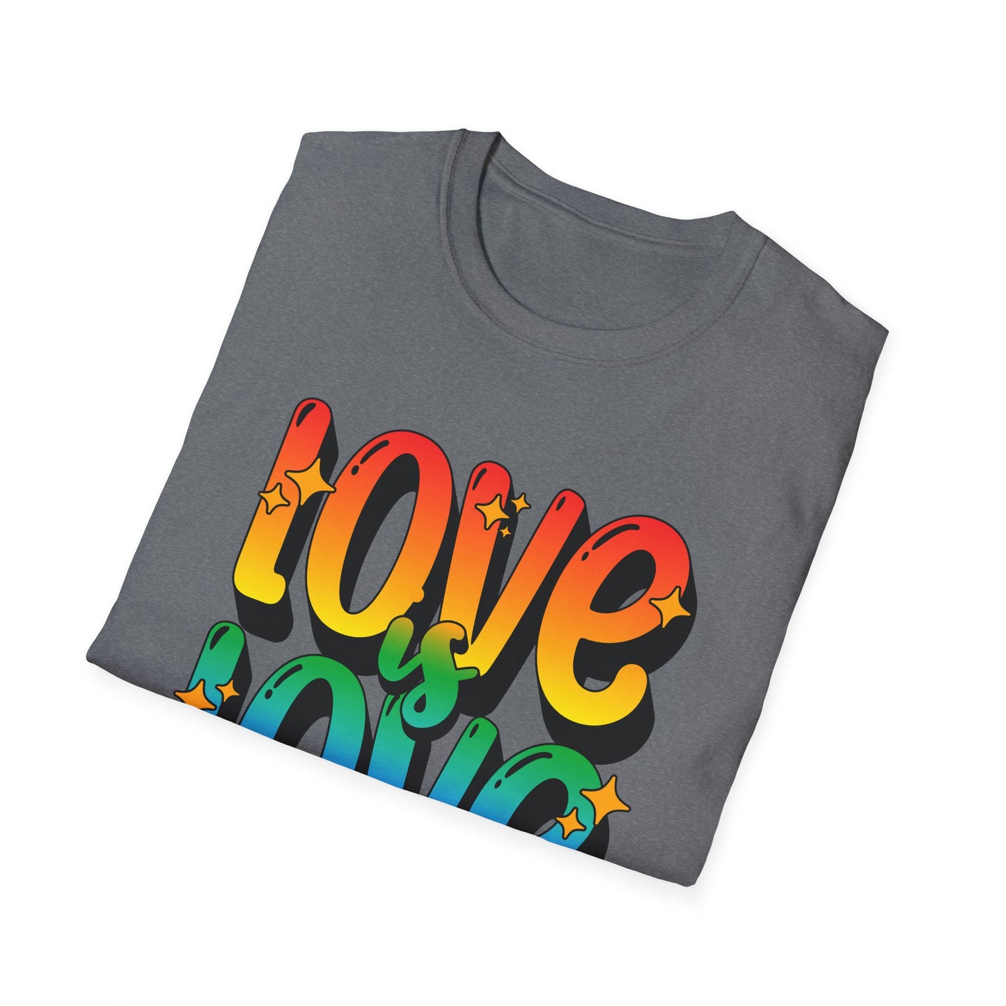 Love is Love Rainbow Unisex Graphic T-Shirt