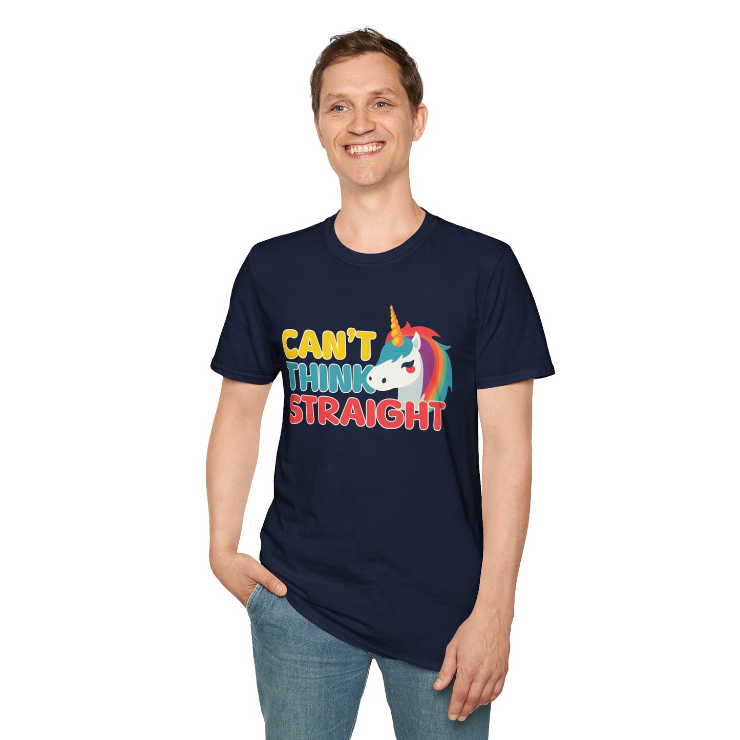 Unicorn Can't Think Straight Unisex Graphic T-Shirt